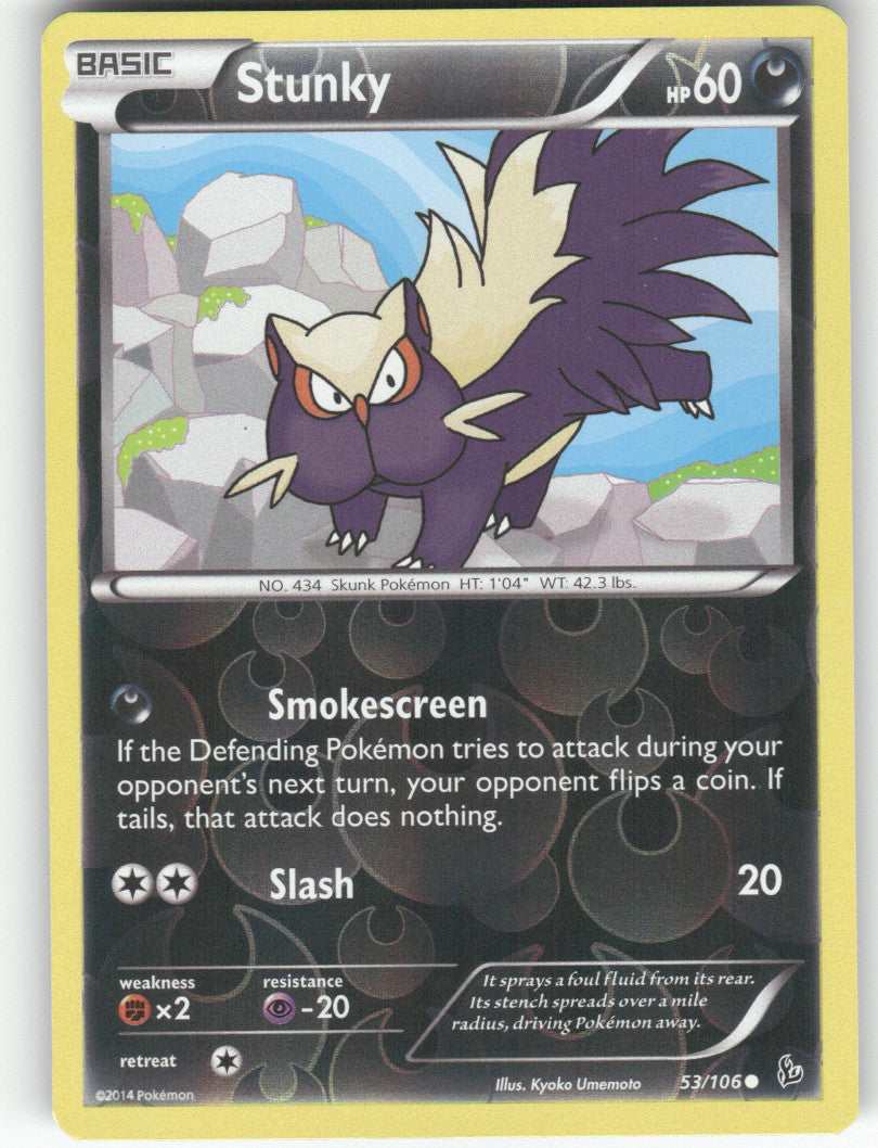 Stunky (53) Reverse Holo Common XY - Flashfire 53/106 NM