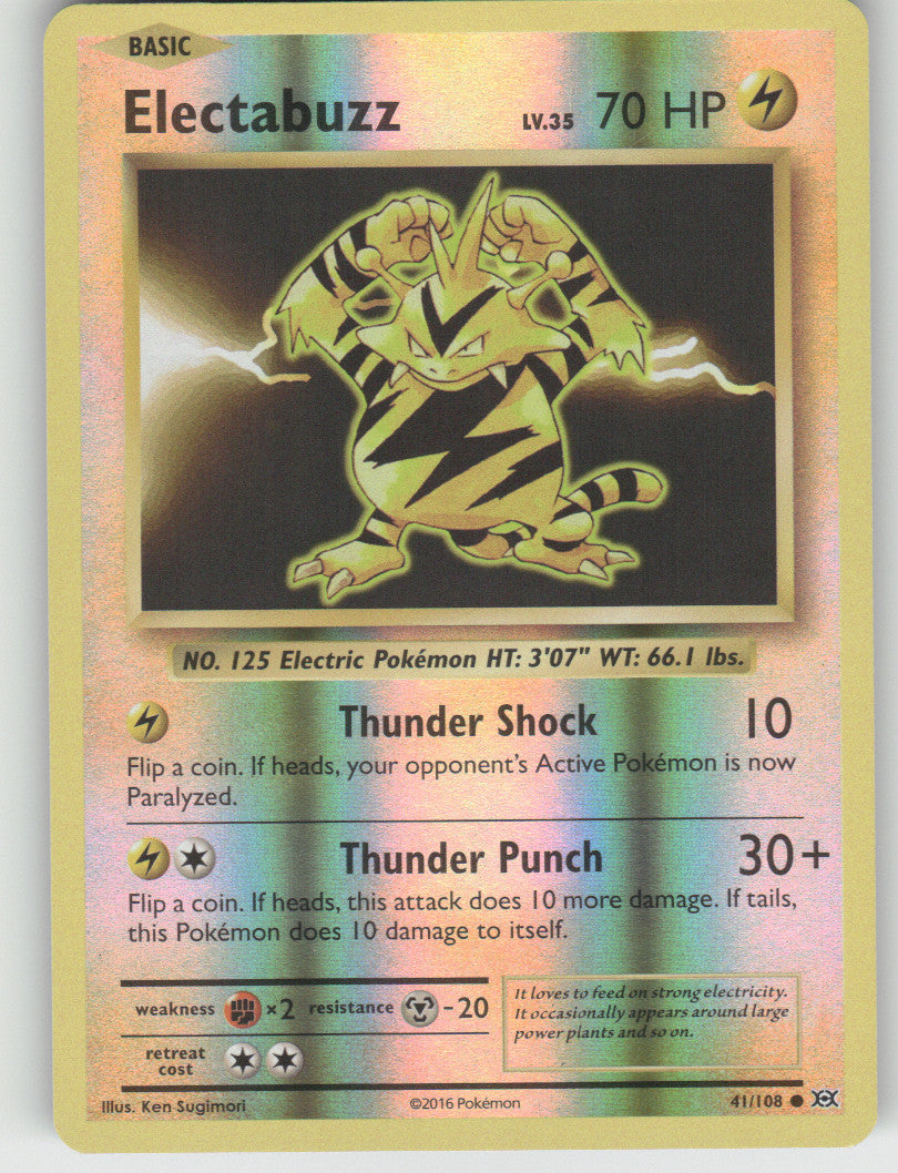 Electabuzz Reverse Holo Common XY - Evolutions 41/108 NM