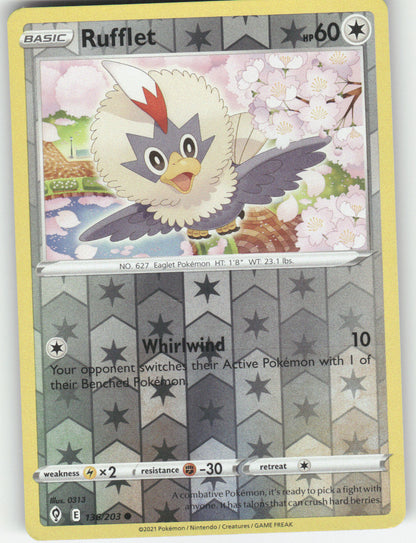 Rufflet Reverse Holo Common SWSH07: Evolving Skies 136/203 NM