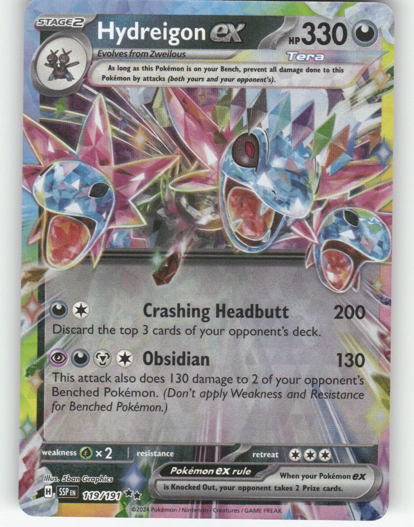 Hydreigon ex Holo Double Rare SV08: Surging Sparks 119/191 NM