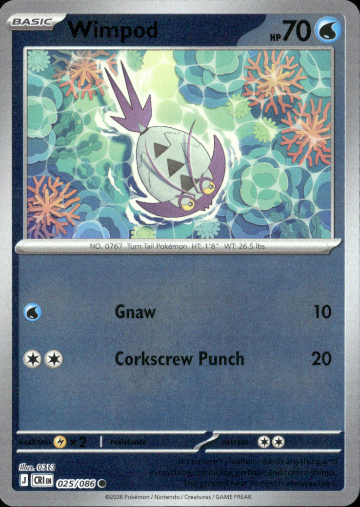 Wimpod Reverse Holo Common ME04: Chaos Rising 025/086 NM