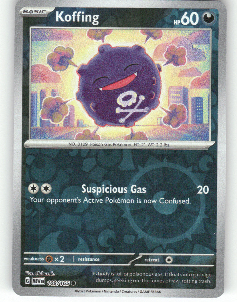 Koffing Reverse Holo Common SV: Scarlet & Violet 151 109/165 NM