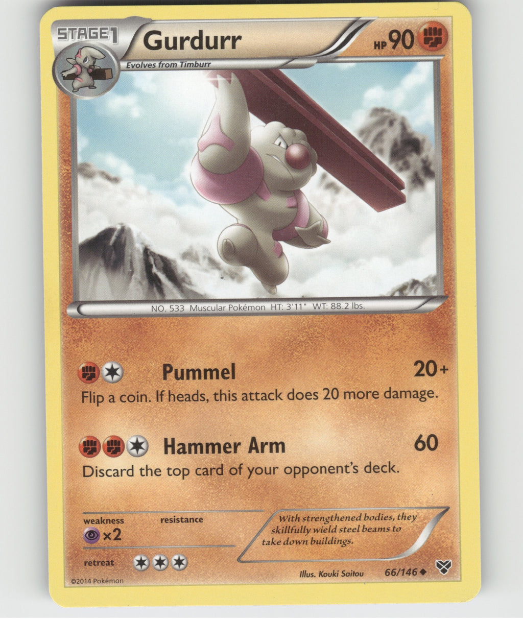 Gurdurr Uncommon XY Base Set 66/146 LP