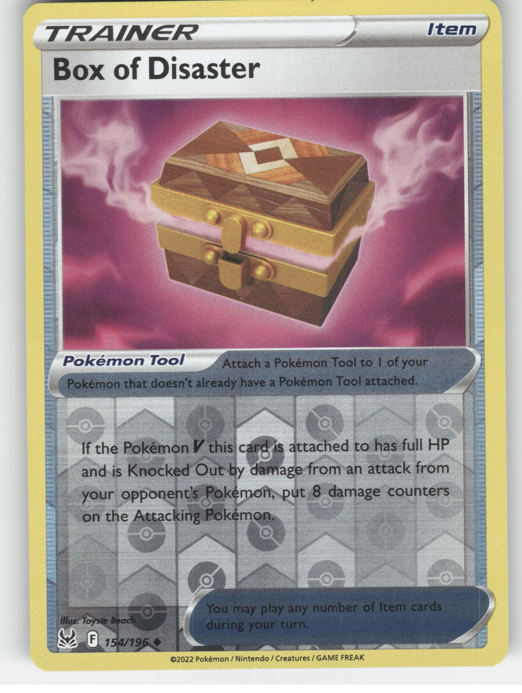 Box of Disaster Reverse Holo Uncommon SWSH11: Lost Origin 154/196 NM