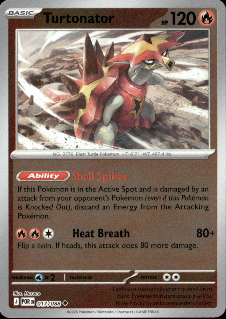 Turtonator Reverse Holo Uncommon ME03: Perfect Order 017/088 NM
