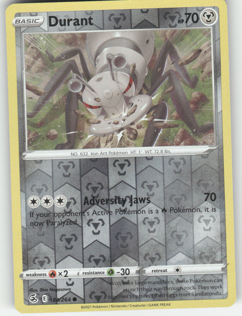 Durant Reverse Holo Common SWSH08: Fusion Strike 184/264 NM