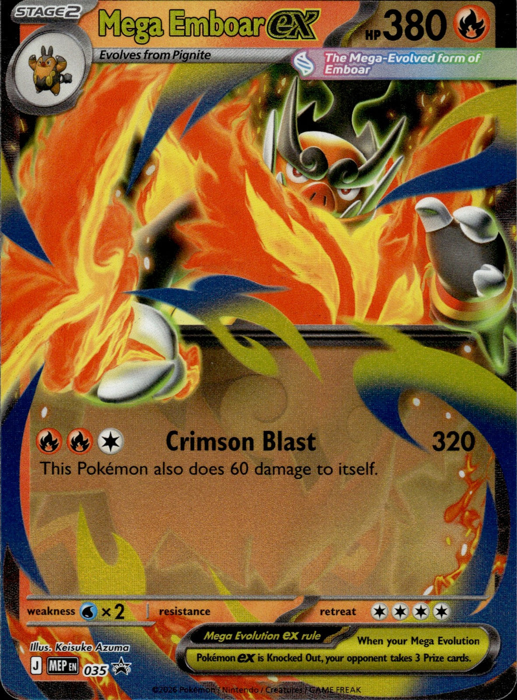 Mega Emboar ex Holo Promo ME: Mega Evolution Promo 035 NM