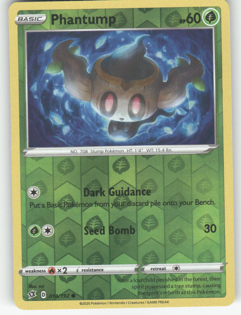 Phantump Reverse Holo Common SWSH02: Rebel Clash 014/192 NM