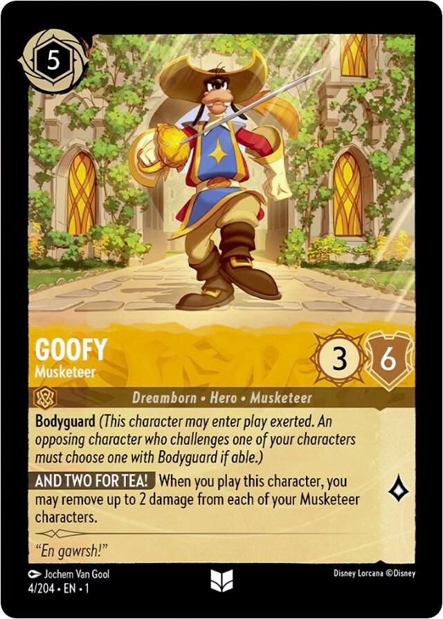 Goofy - Musketeer Uncommon The First Chapter 4/204 NM