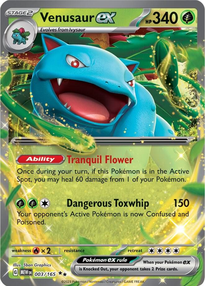 Venusaur ex Holo Double Rare SV: Scarlet & Violet 151 003/165 NM
