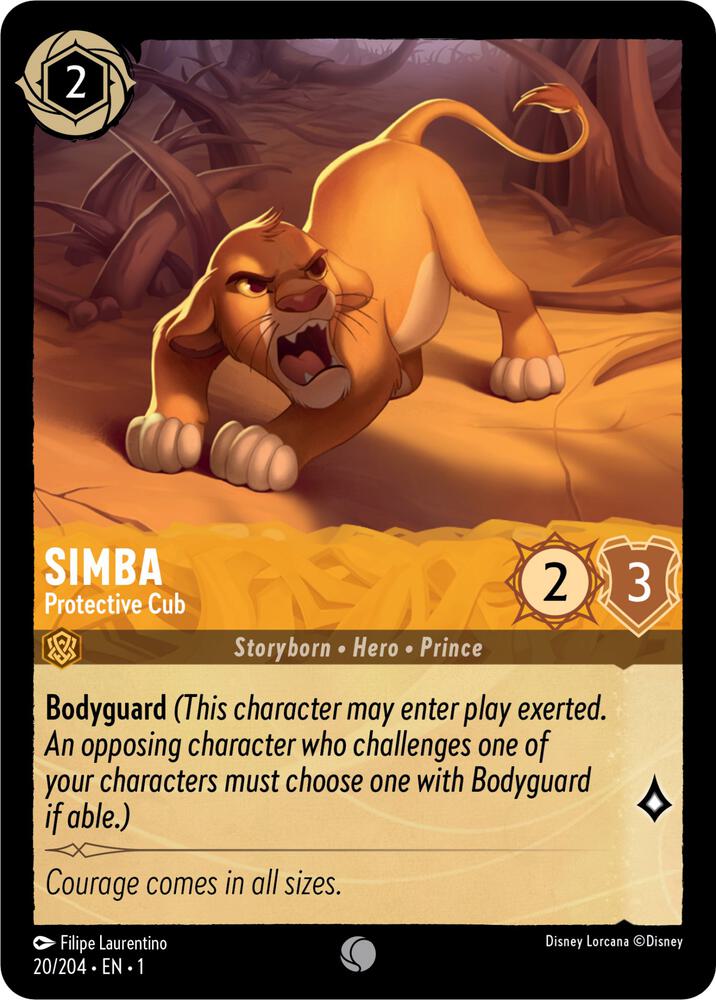 Simba - Protective Cub Common The First Chapter 20/204 NM