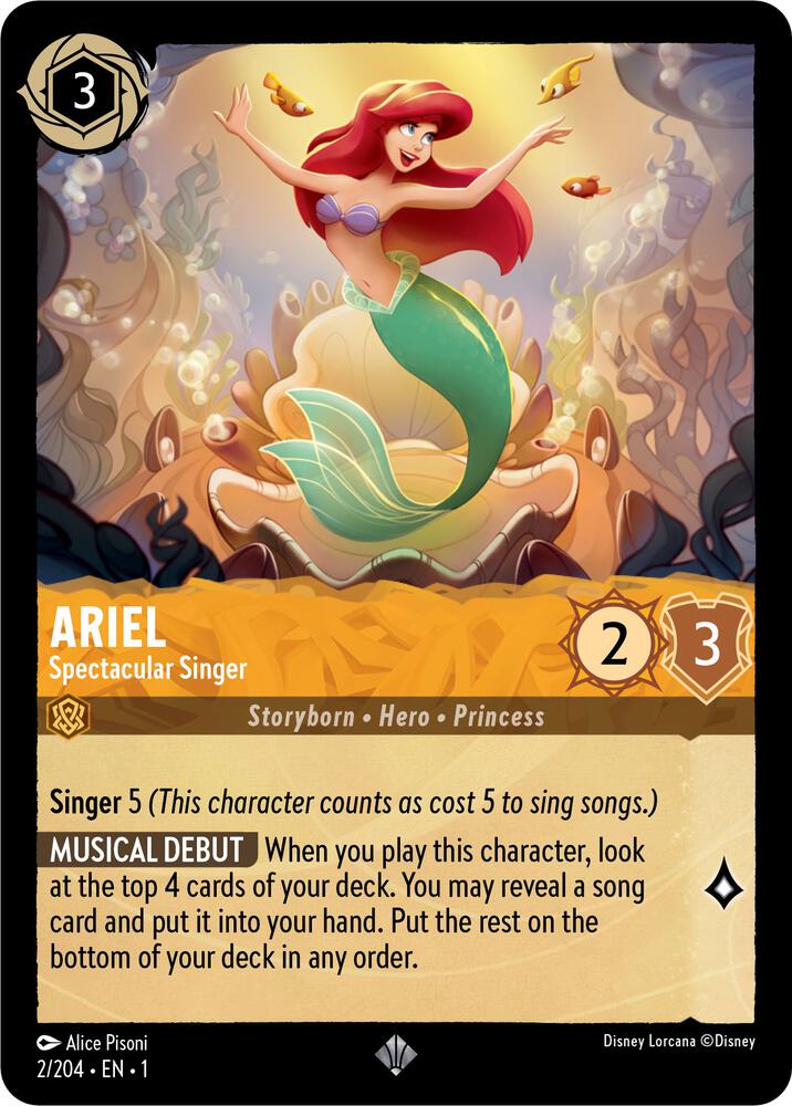 Ariel - Spectacular Singer Super Rare The First Chapter 2/204 NM