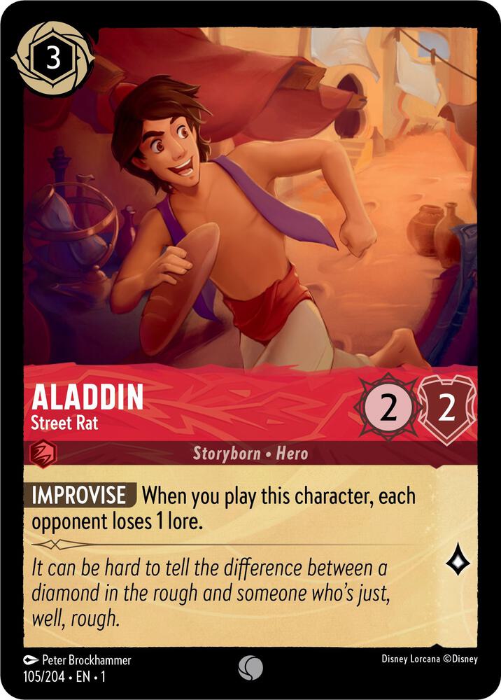 Aladdin - Street Rat Common The First Chapter 105/204 NM