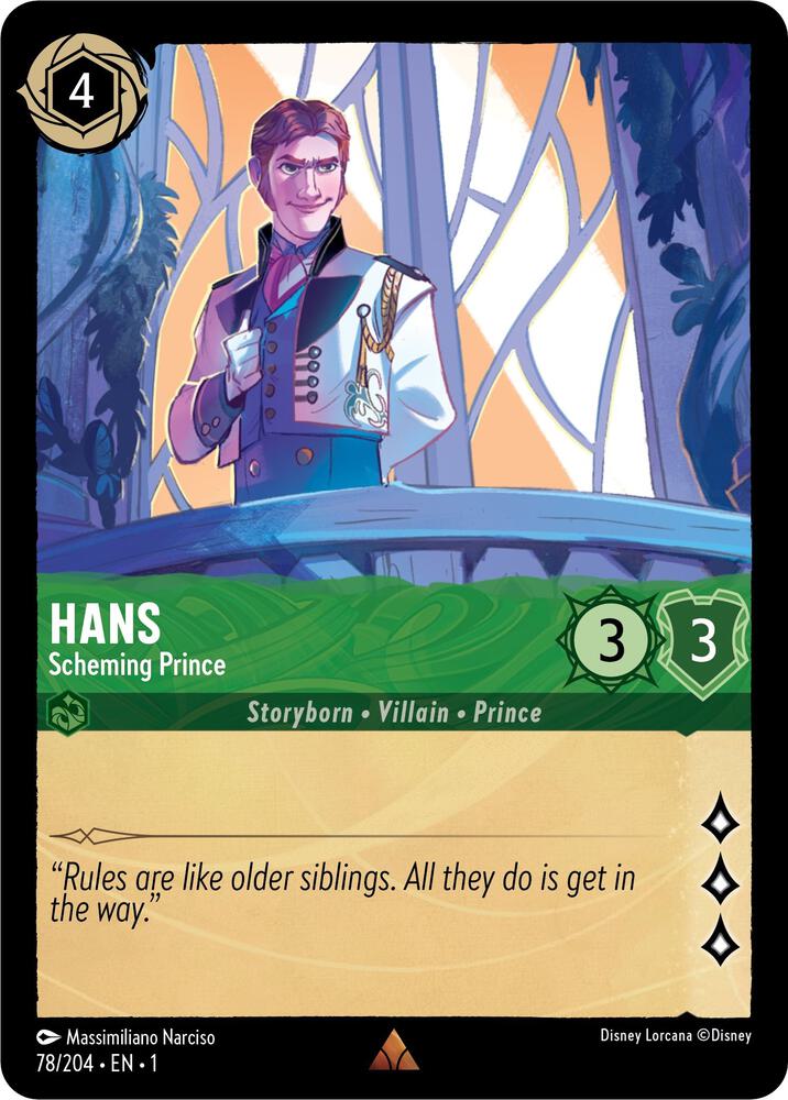 Hans - Scheming Prince Rare The First Chapter 78/204 NM