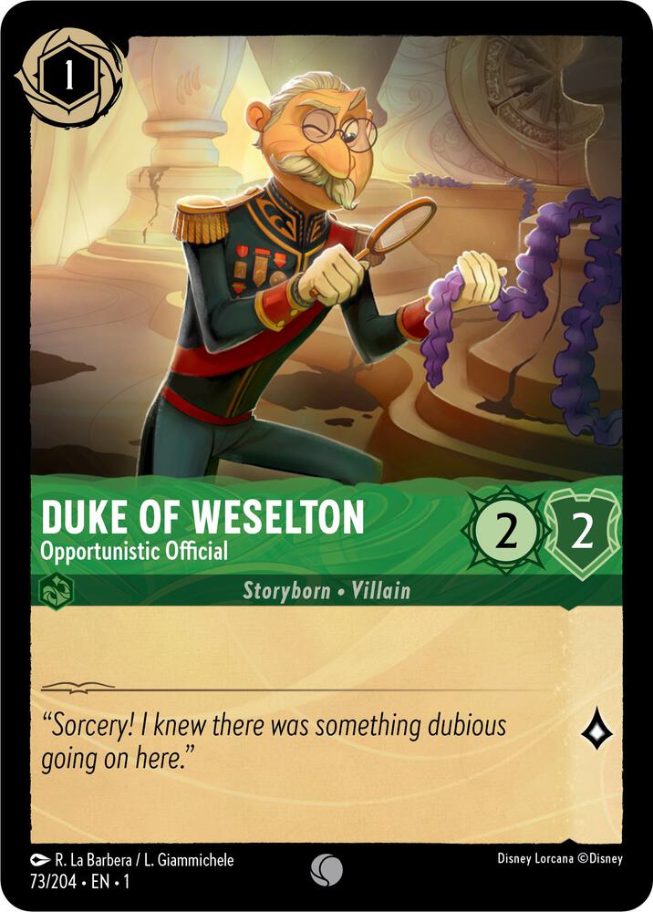 Duke of Weselton - Opportunistic Official Common The First Chapter 73/204 NM