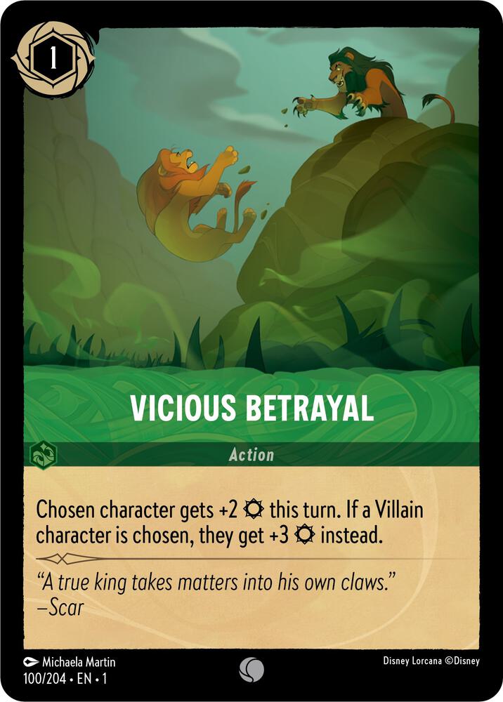 Vicious Betrayal Common The First Chapter 100/204 NM