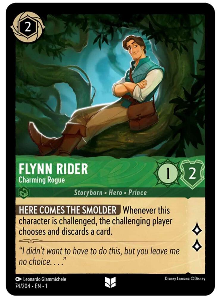 Flynn Rider - Charming Rogue Uncommon The First Chapter 74/204 NM