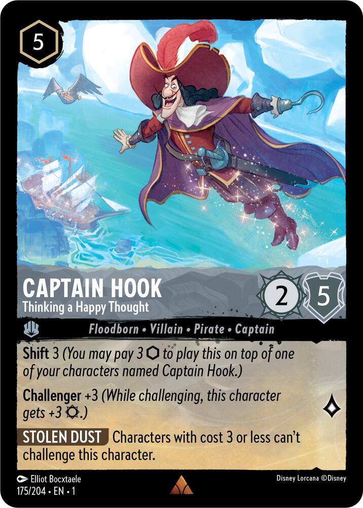 Captain Hook - Thinking a Happy Thought Rare The First Chapter 175/204 NM