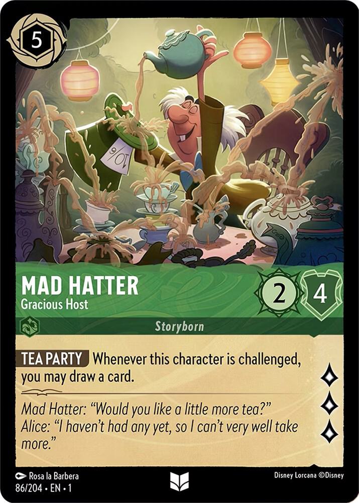 Mad Hatter - Gracious Host Uncommon The First Chapter 86/204 NM