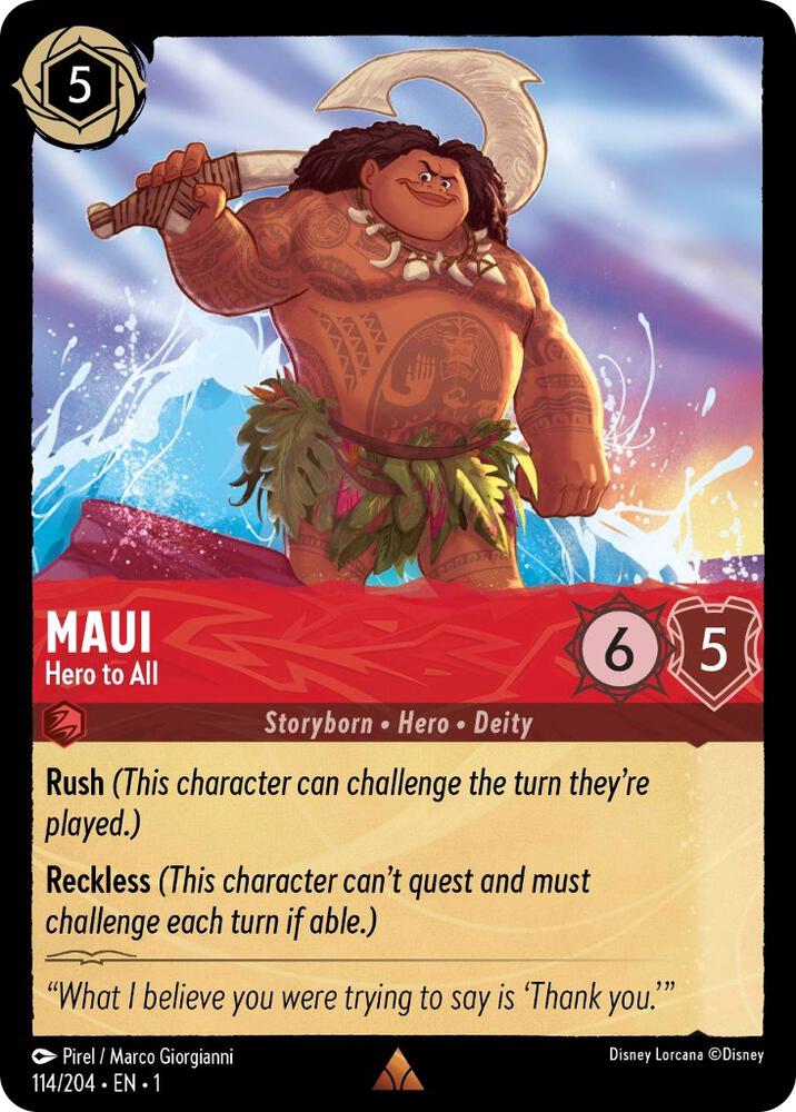 Maui - Hero to All Rare The First Chapter 114/204 NM