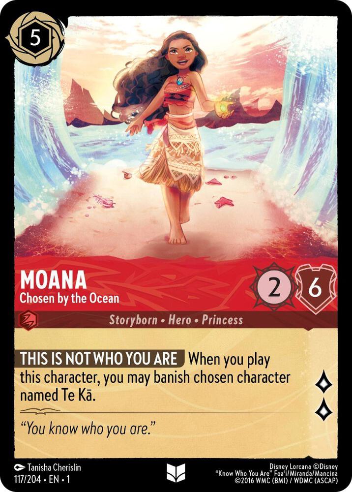Moana - Chosen by the Ocean Uncommon The First Chapter 117/204 NM