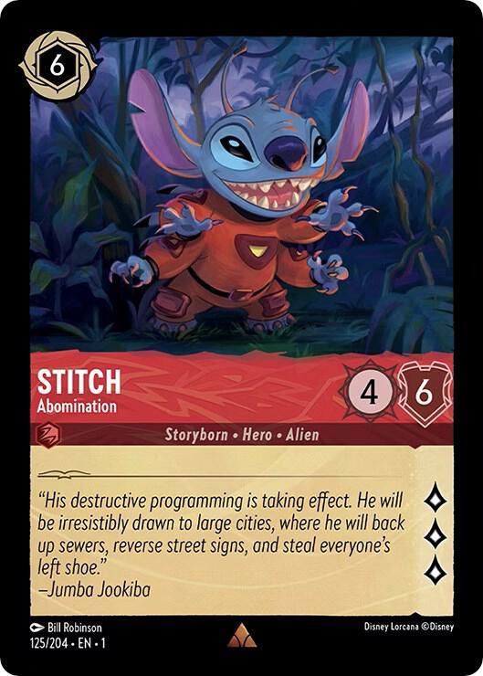 Stitch - Abomination Rare The First Chapter 125/204 NM