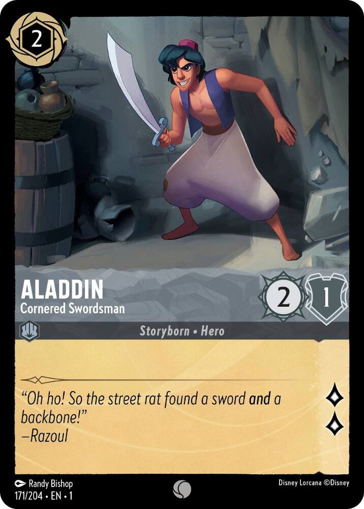 Aladdin - Cornered Swordsman Common The First Chapter 171/204 NM