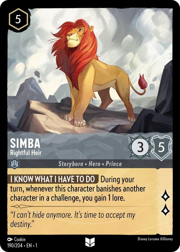 Simba - Rightful Heir Uncommon The First Chapter 190/204 NM