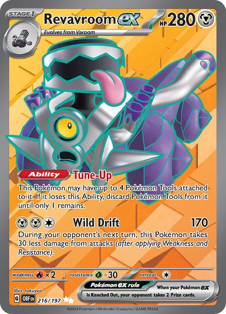 Revavroom ex Holo Ultra Rare SV03: Obsidian Flames 216/197 NM