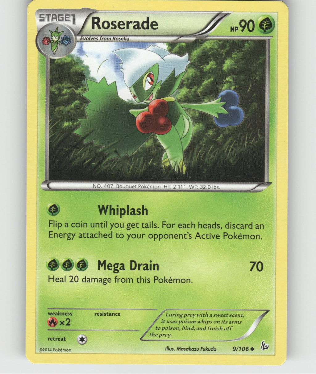 Roserade Uncommon XY - Flashfire 9/106 NM