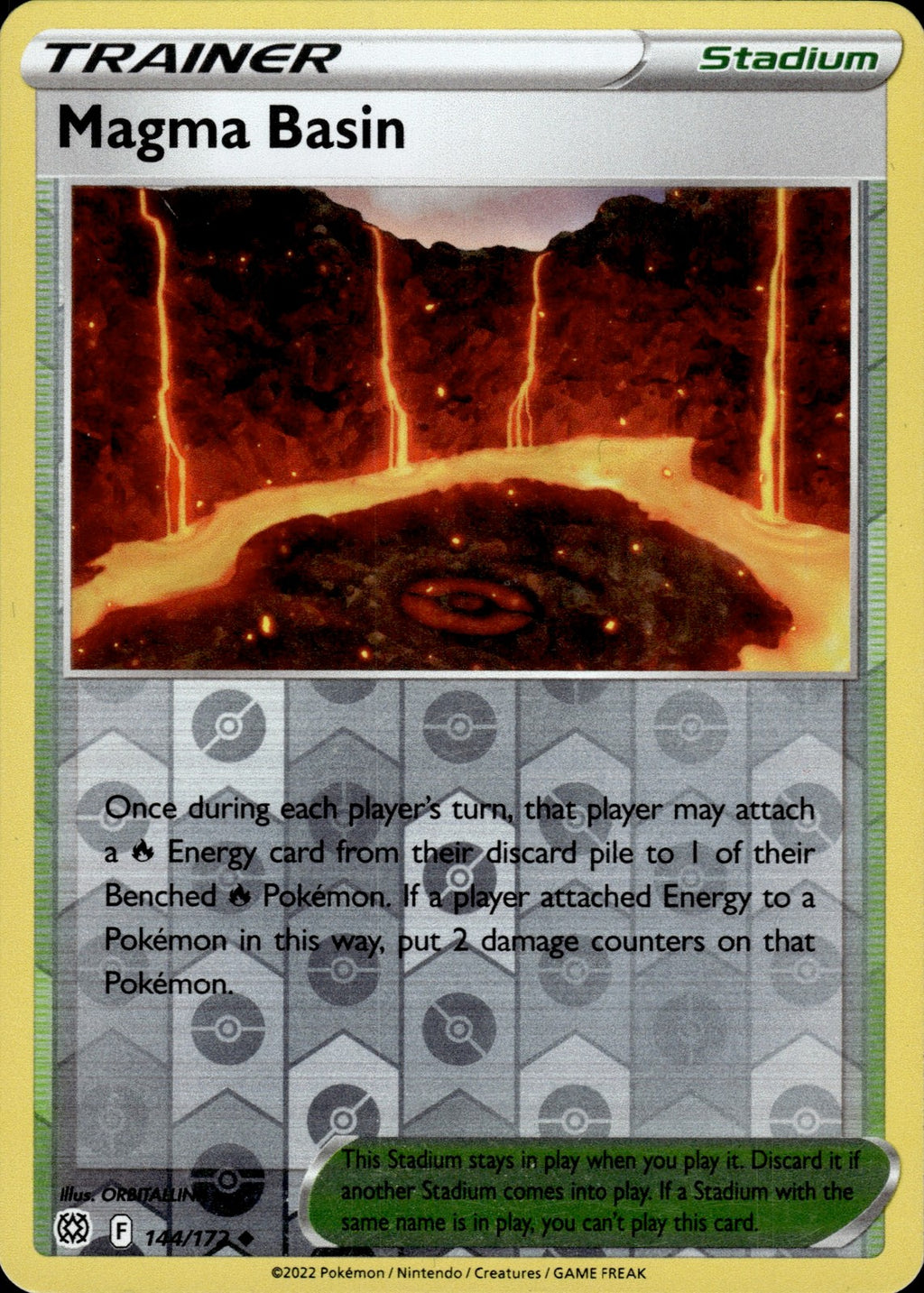 Magma Basin Reverse Holo Uncommon SWSH09: Brilliant Stars 144/172 NM