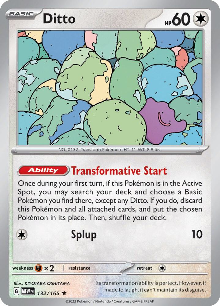 Ditto Holo Rare SV: Scarlet & Violet 151 132/165 NM