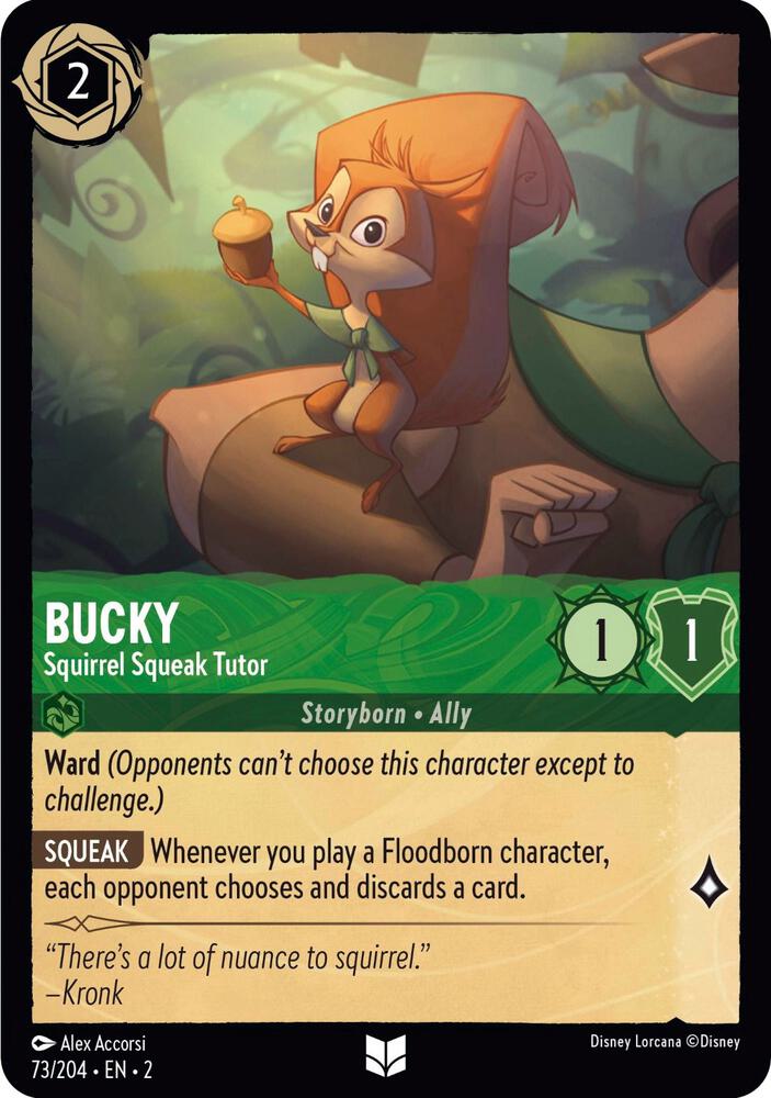 Bucky - Squirrel Squeak Tutor Uncommon Rise of the Floodborn 73/204 NM