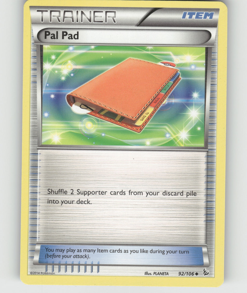 Pal Pad Uncommon XY - Flashfire 92/106 NM