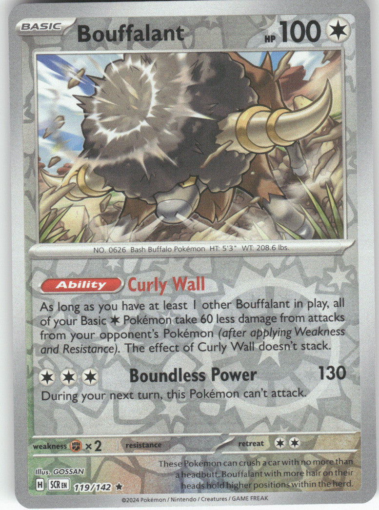 Bouffalant Rare Prize Pack Series Cards 119/142 NM