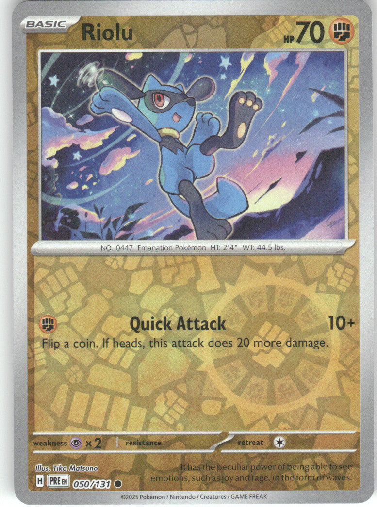 Riolu Reverse Holo Common SV: Prismatic Evolutions 050/131 NM