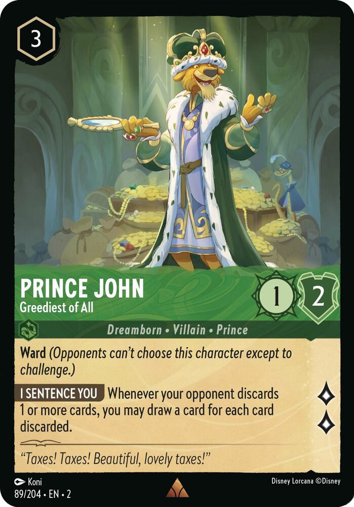 Prince John - Greediest of All Rare Rise of the Floodborn 89/204 NM