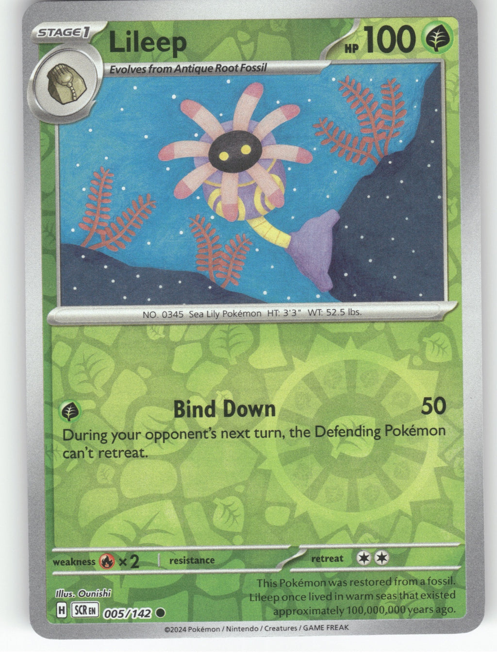 Lileep Reverse Holo Common SV07: Stellar Crown 005/142 NM