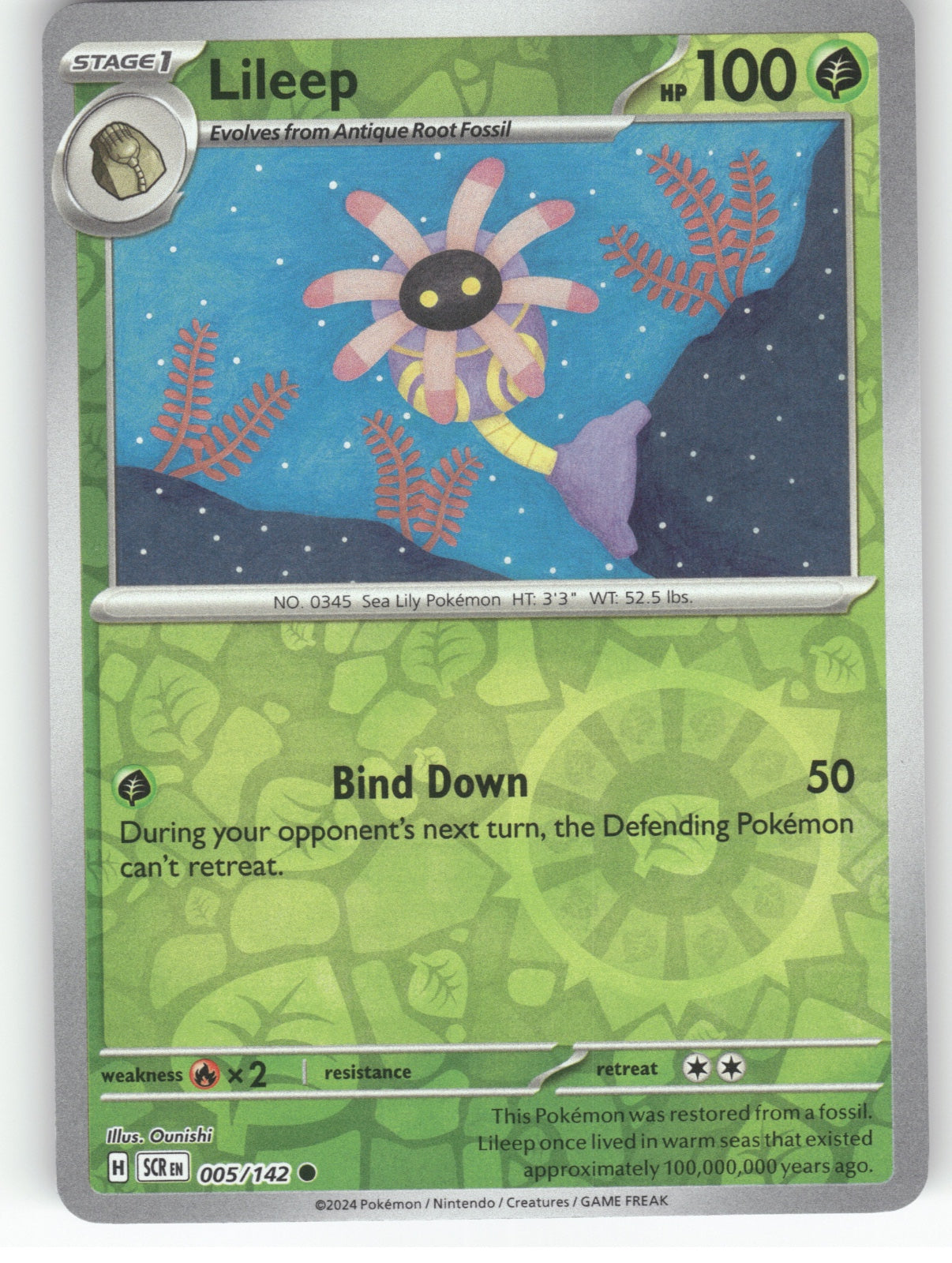 Lileep Reverse Holo Common SV07: Stellar Crown 005/142 NM
