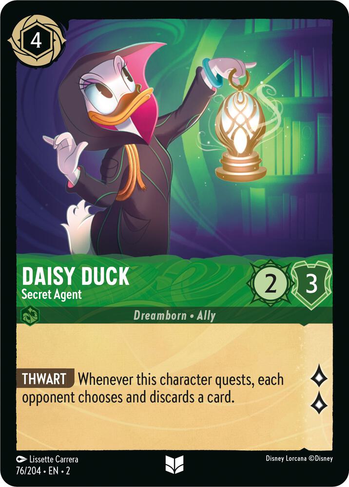 Daisy Duck - Secret Agent Uncommon Rise of the Floodborn 76/204 NM