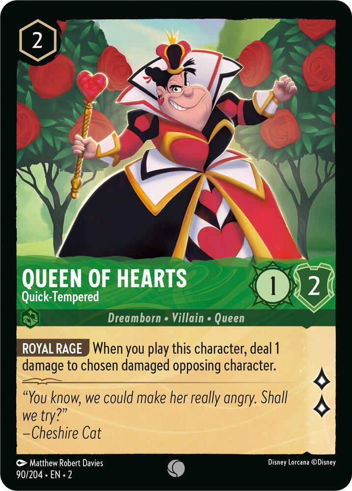 Queen of Hearts - Quick-Tempered Common Rise of the Floodborn 90/204 NM