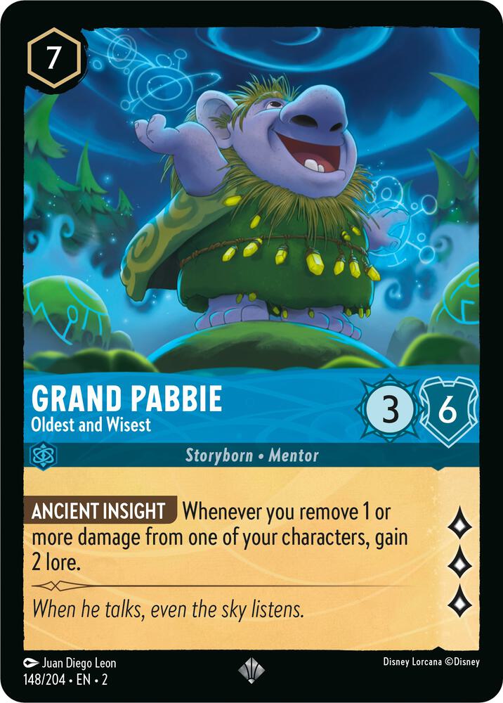 Grand Pabbie - Oldest and Wisest Super Rare Rise of the Floodborn 148/204 NM