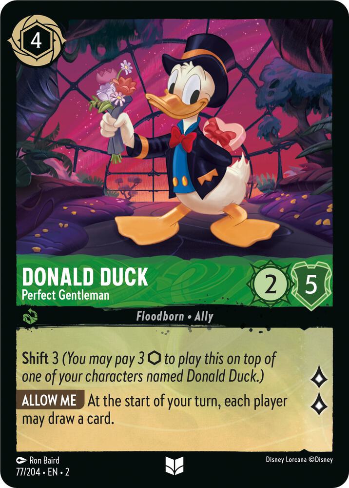 Donald Duck - Perfect Gentleman Uncommon Rise of the Floodborn 77/204 NM