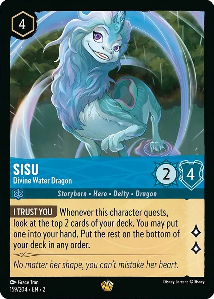 Sisu - Divine Water Dragon Legendary Rise of the Floodborn 159/204 NM