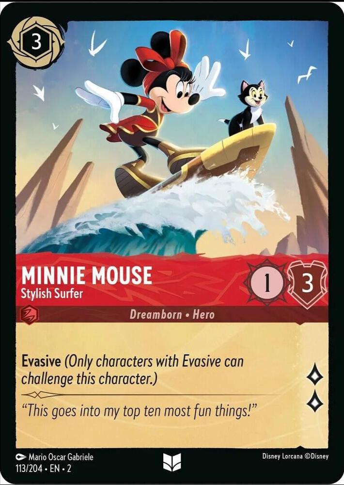 Minnie Mouse - Stylish Surfer Uncommon Rise of the Floodborn 113/204 NM