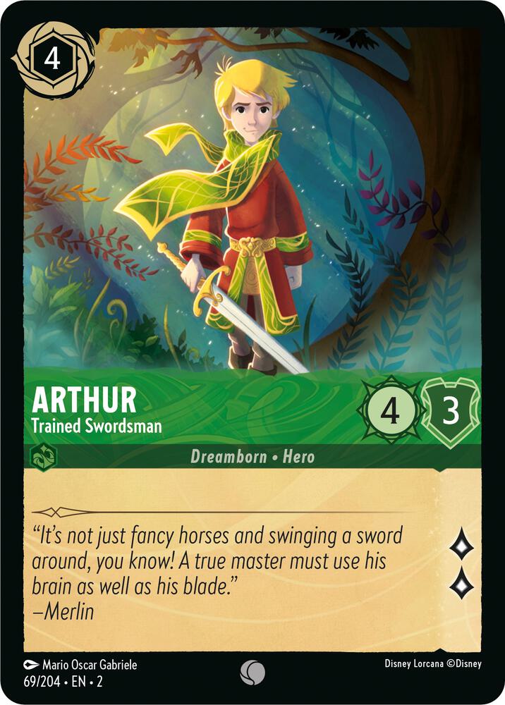 Arthur - Trained Swordsman Common Rise of the Floodborn 69/204 NM