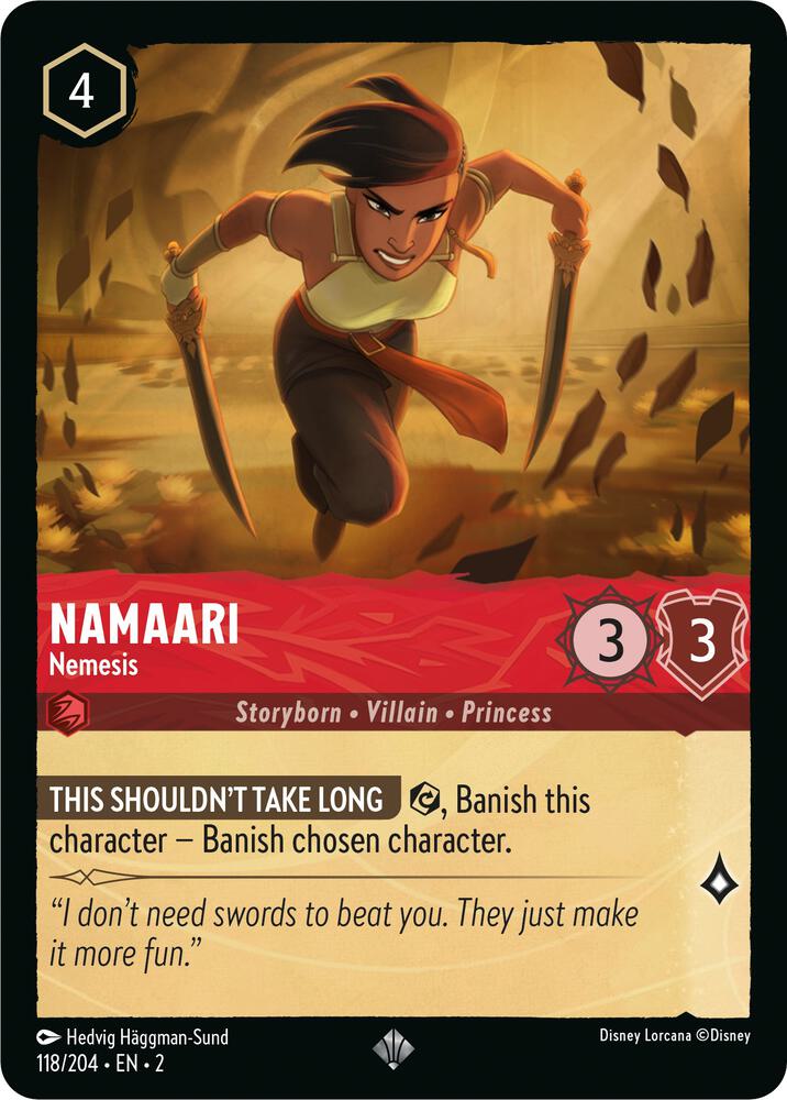 Namaari - Nemesis Super Rare Rise of the Floodborn 118/204 NM