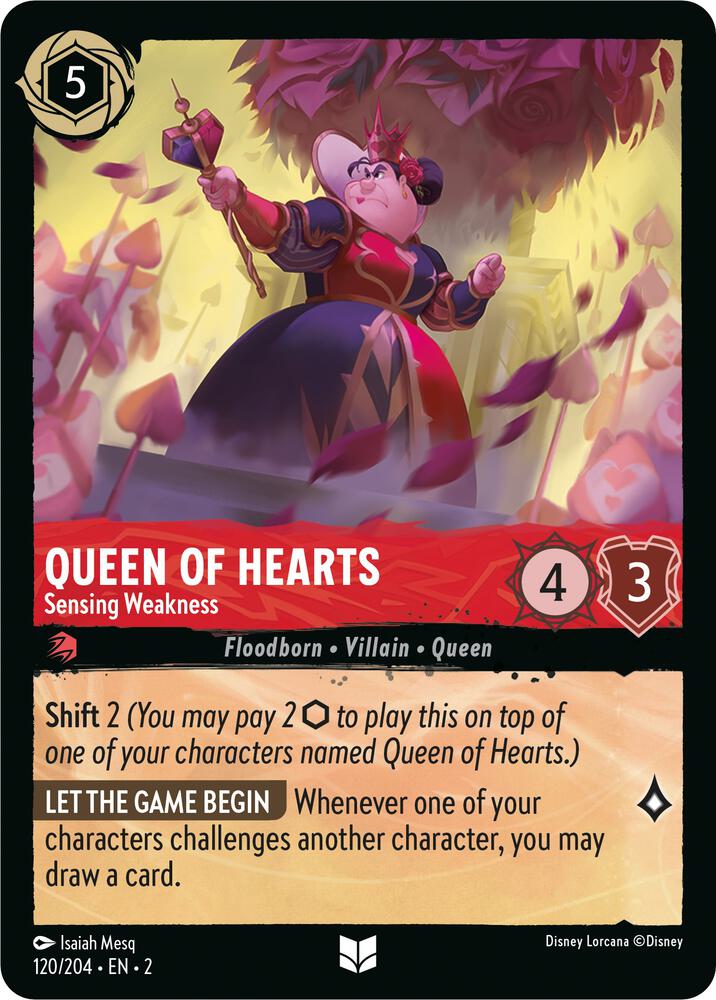 Queen of Hearts - Sensing Weakness Uncommon Rise of the Floodborn 120/204 NM