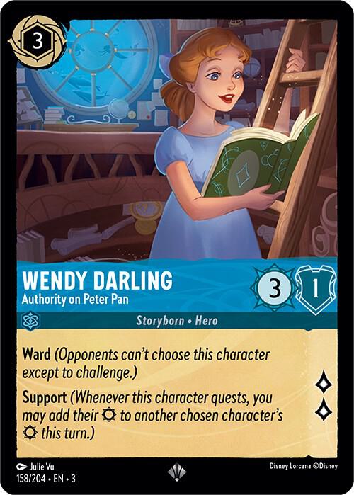 Wendy Darling - Authority on Peter Pan Super Rare Into the Inklands 158/204 NM