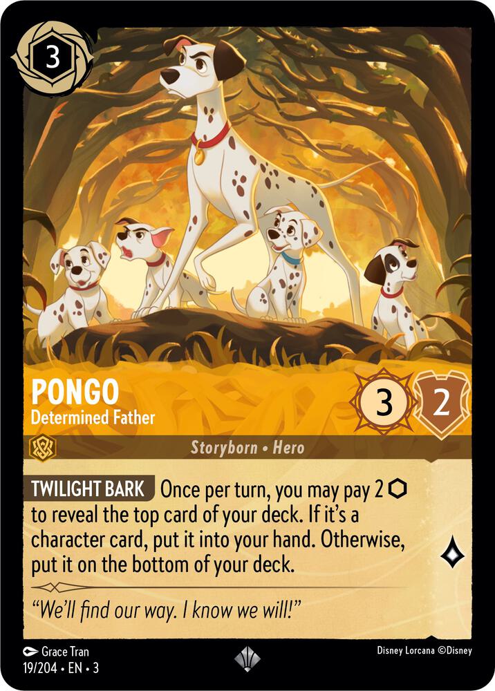 Pongo - Determined Father Super Rare Into the Inklands 19/204 NM
